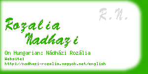 rozalia nadhazi business card