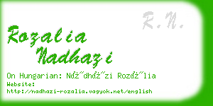 rozalia nadhazi business card